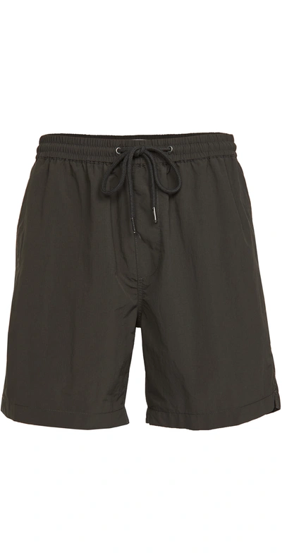 Madewell Drawstring Everywhere Shorts In Black Coal