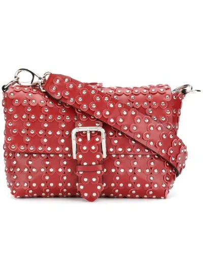 Red Valentino Shoulder Bag With Micro Studded Leather Red In Lacca