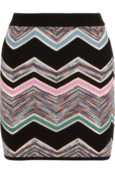 Missoni Zigzag Wool Blend Jacquard Mini Skirt In Multicolor