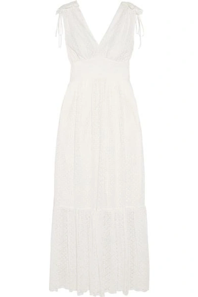 Temperley London Prairie Guipure Lace Maxi Dress In White
