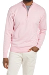 Peter Millar Men's Crown Soft Quarter-zip Sweater In Palmer Pink