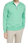 Peter Millar Crown Comfort Quarter-zip Pullover In Willow Mist