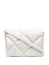 Stand Studio White Brynn Padded Leather Cross Body Bag