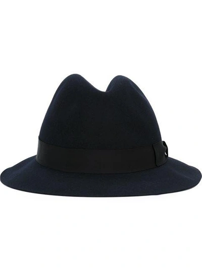 Borsalino Marengo Medium-brim Felt Hat In Blue
