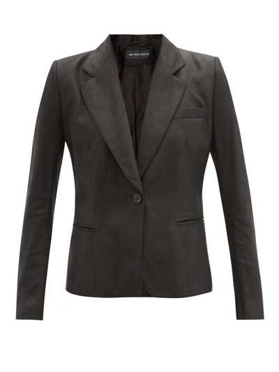 Ann Demeulemeester Black Leather Oversized Angelina Jacket