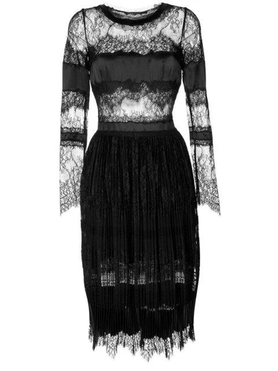 Ermanno Scervino Lace Plated Sheer Dress | ModeSens