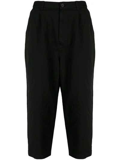 Comme Des Garçons Homme Deux Cropped Tailored Trousers In Black