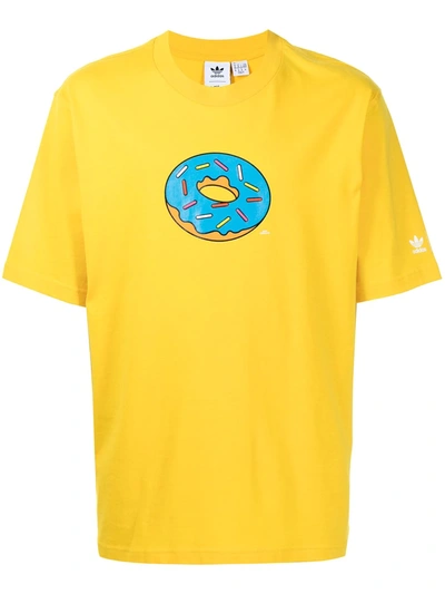 Adidas Originals Adidas Men's Originals X The Simpsons Donut T-shirt In Yellow/blue