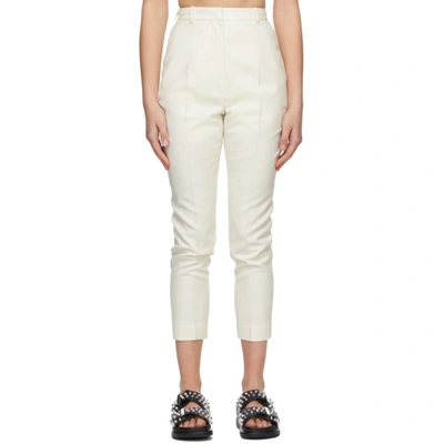 Alexander Mcqueen Off-white Wool Serge Trousers In Ivory