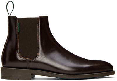 Ps By Paul Smith Leather Ankle Boots In Brown