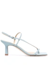 Aeyde Elise Slingback Leather Sandals In Blau