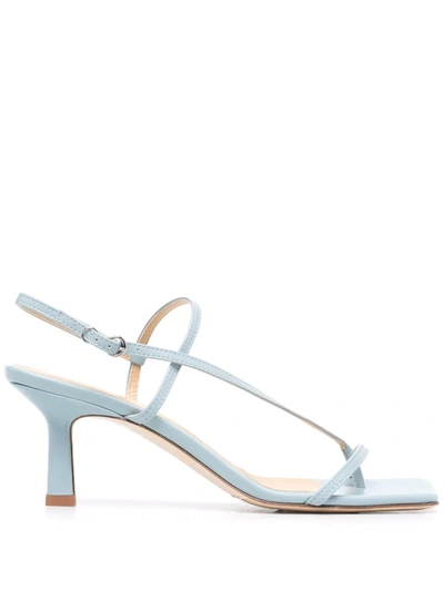 Aeyde Elise Slingback Leather Sandals In Blau