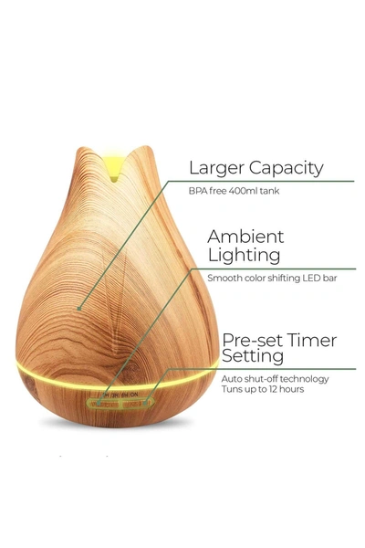 Pure Daily Care Ultimate Aromatherapy 400ml Essence Diffuser With Rotating Display Stand & 20 Essential Oils