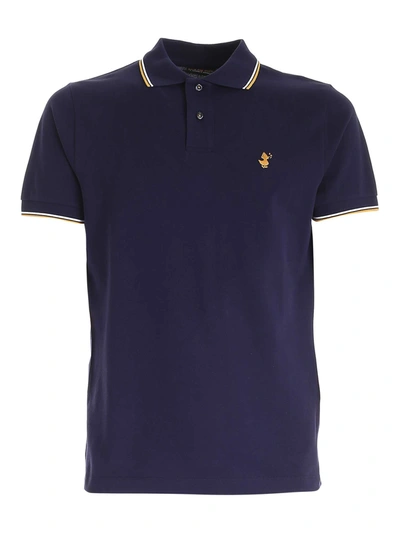 Save The Duck Logo Embroidery Polo Shirt In Blue