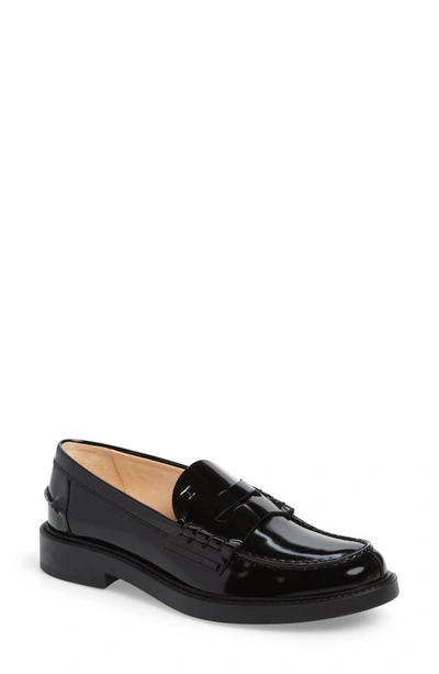Tod's Gomma Basso 59c Patent-leather Loafers In Black