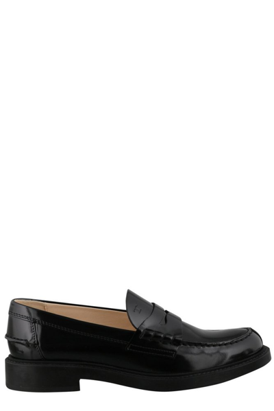 Tod's Gomma Basso 59c Patent-leather Loafers In Black