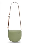 Loewe Heel Duo Colorblock Leather Bag In Green,brown