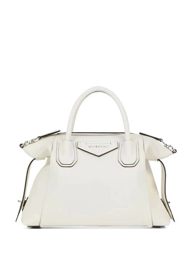 Givenchy Small Antigona Soft Satchel Bag In Calfskin In Ivory