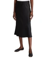 Frame Washable Silk Maxi Skirt In Noir