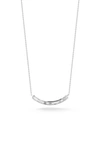 Dana Rebecca Designs Sadia Curved Baguette Diamond Bar Necklace In White Gold