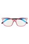 Kate Spade Aubree 53mm Blue Light Blocking Reading Glasses In Plum/ Clear - Blue Block