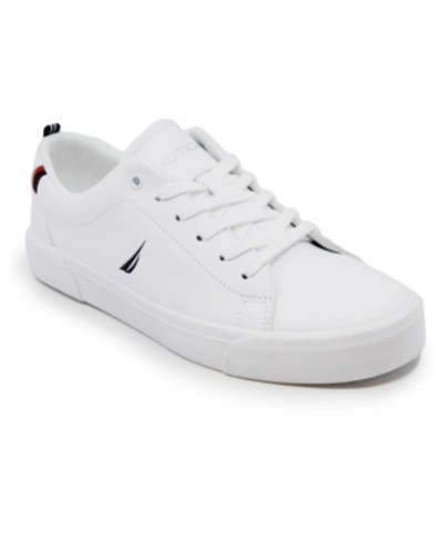 Nautica Kids' Little Boy Lace Up Court Sneakers In White
