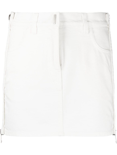 Givenchy High-rise Denim Miniskirt In White