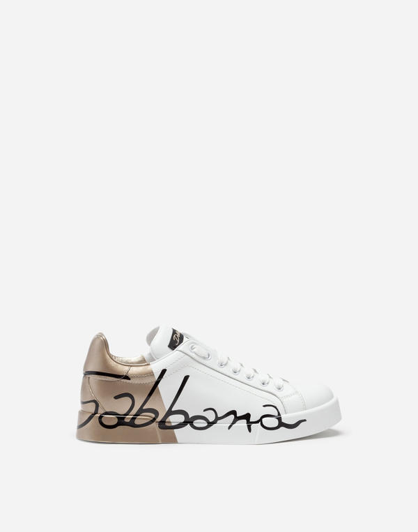 Dolce & Gabbana Leather Portofino Sneakers | ModeSens