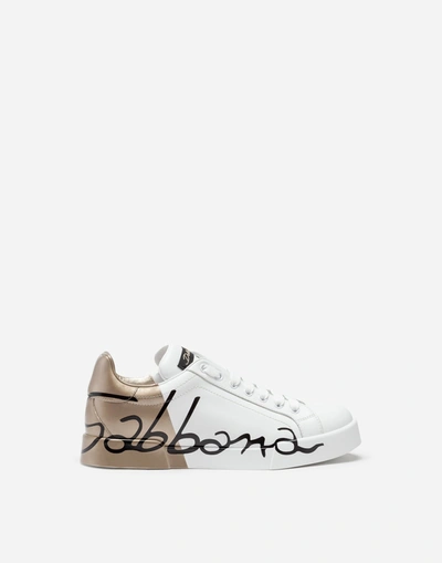 Dolce & Gabbana Leather Portofino Sneakers