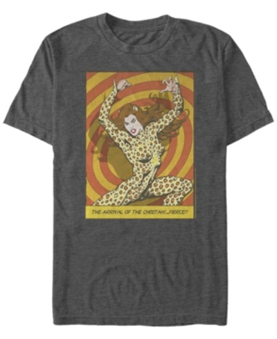 Fifth Sun Men's Wonder Woman Cheetah Fierce Short Sleeve T-shirt In Charcoal Heather