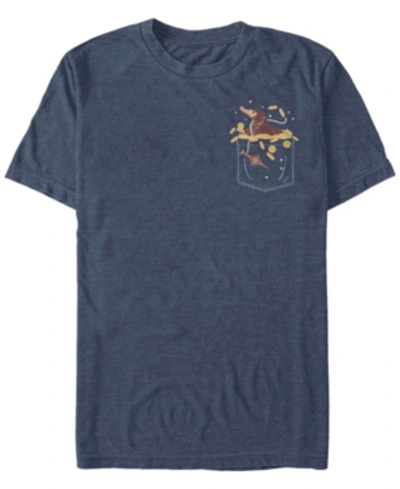 Fifth Sun Men's Fantastic Beasts Niffler Pocket Short Sleeve T-shirt In Navy Heath
