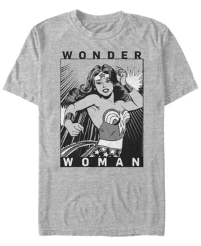 Fifth Sun Men's Wonder Woman Formidable Woman Short Sleeve T-shirt In Athletic Heather