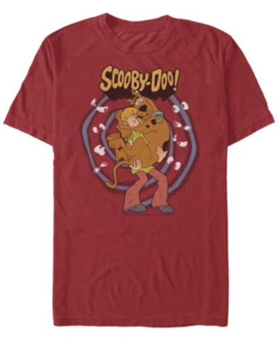 Fifth Sun Men's Scooby Doo Rover Here Short Sleeve T-shirt In Cardinal