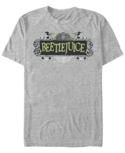 Fifth Sun Men's Beetlejuice Beetlejuice Logo Short Sleeve T-shirt In Athletic Heather