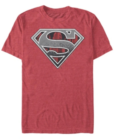 Fifth Sun Men's Superman Concrete Logo Short Sleeve T-shirt In Red Heather