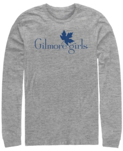 Fifth Sun Men's Gilmore Girls Tv Leaf Logo Long Sleeve Crew T-shirt In Athletic Heather