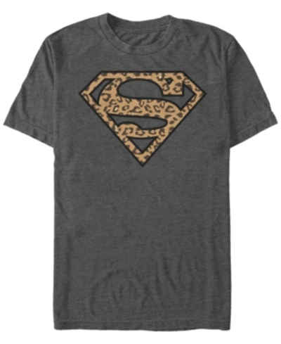 Fifth Sun Men's Superman Super Cheetah Short Sleeve T-shirt In Charcoal Heather