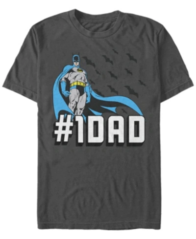 Fifth Sun Men's Batman Bat Dad Short Sleeve T-shirt In Charcoal