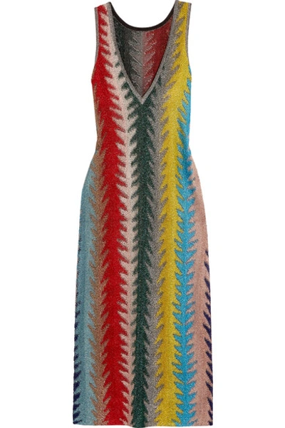 Missoni Metallic Crochet-knit Maxi Dress In Multicolor