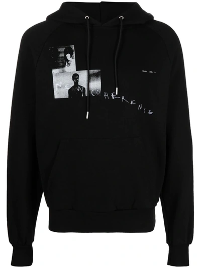 Heliot Emil Chest Logo-print Detail Hoodie In Blk01