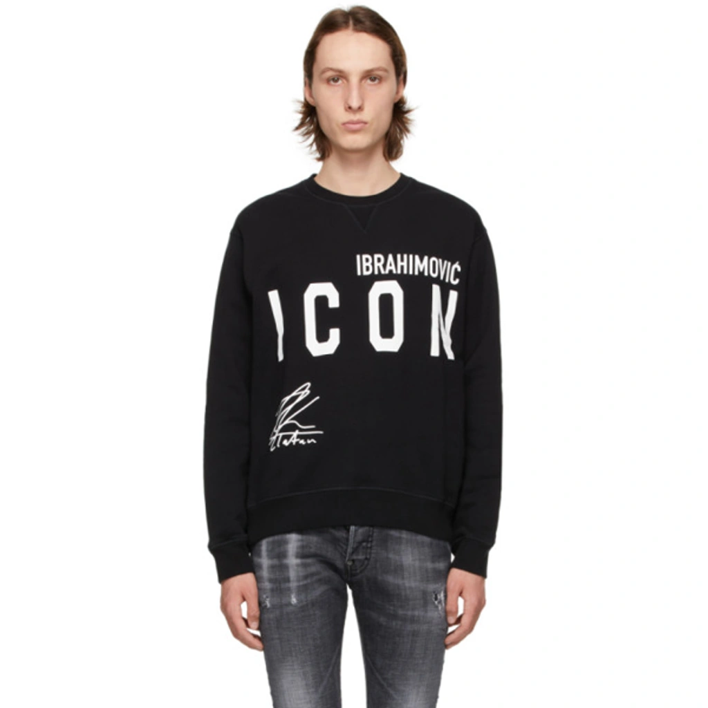 Dsquared2 Black Zlatan Ibrahimović Icon Signature Sweatshirt