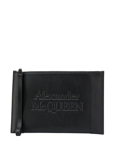 Alexander Mcqueen Women's Black Leather Pouch