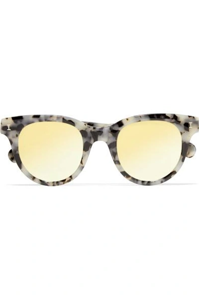 Illesteva Sicilia Cat-eye Acetate Mirrored Sunglasses