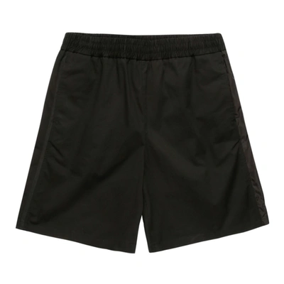 Moncler Mens Black Knee-length Track Shorts