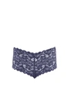 Hanro Luxury Moments Stretch-lace Boy Shorts In Nightshade