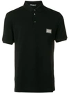 Dolce & Gabbana Black Cotton Piquet Polo Shirt With Logo