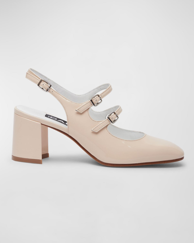 Carel Banana Patent-leather Pumps In Nude