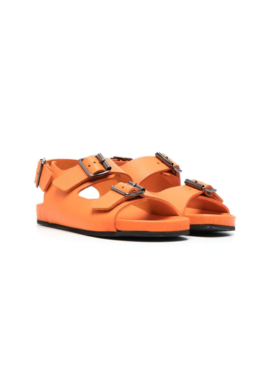 Gallucci Teen Buckle-embellished Sandals In Mandarino