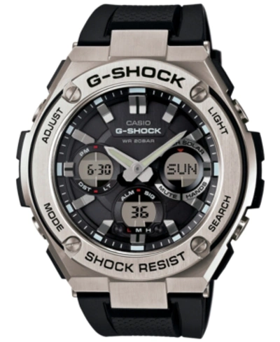 G-shock 'g-steel' Ana-digi Resin Strap Watch, 59mm X 52mm In Black