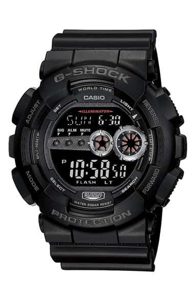 G-shock 'super Luminosity' Digital Watch, 48mm In Black